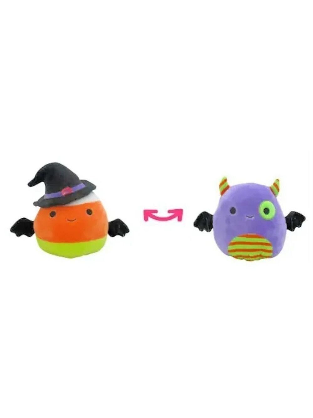 Squishmallows Flip A Mallows Casey & Blaze Halloween Plush Stuffed Animal NWT